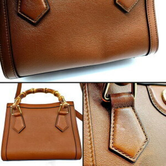 Gucci Diana Tote Bag Brown Leather - Picture 8 of 10